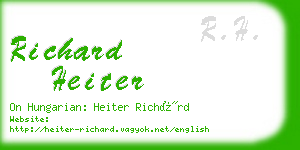 richard heiter business card